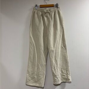 White Fox Boutique Cream sweat Pants Relaxed Fit